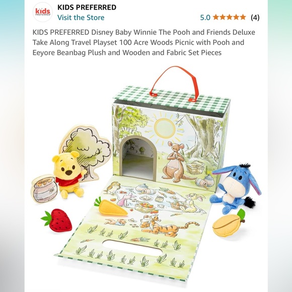 Disney Baby Winnie The Pooh and Friends Deluxe Take Along Travel playset - Picture 2 of 2